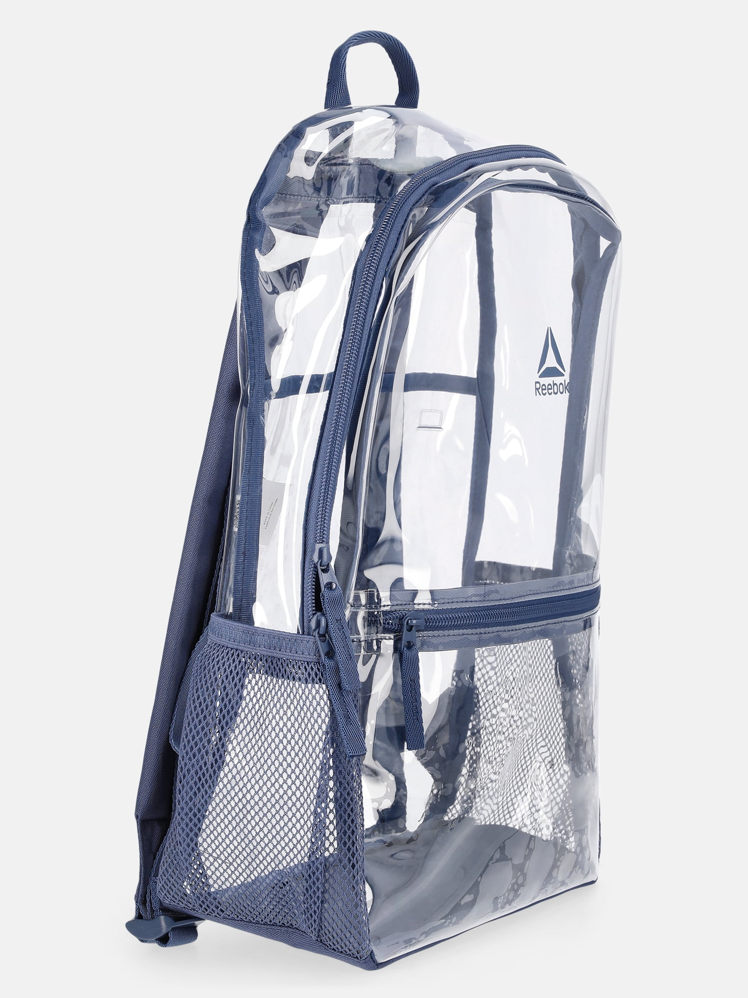 Reebok Kids' Kiwi 17" Clear Backpack, Dusty Indigo