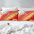 thumbnail image 4 of YST American Football Sheet Set Rugby Decor Sports Game Bed Sheets Set King, Boys American Football City Sheets Red Yellow White Geometry Striped Top Fitted Sheet 4Pcs (Kansas), 4 of 5