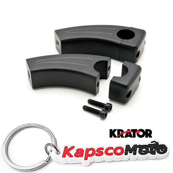 Krator 3.5" Black Motorcycle Handlebar Pullback Risers (1" Bar) Hand Bar Risers Riser Custom