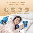 thumbnail image 3 of Naloa Blue Flying Butterflies Super Soft 20x60 Body Pillow Case,Long Side Hidden Zipper（PILLOWS ARE NOT INCLUDED）, 3 of 6