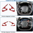 thumbnail image 5 of TINKI Soft Carbon Fiber Steering Wheel Button Cover Sticker Fit for Chevrolet Corvette C8 2020-2023, Car Steering Wheel Panel Protection Frame Molding Sticker Trim, 5 of 14