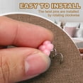 thumbnail image 7 of Uxcell 100Pcs Upholstery Twist Pins Headliner Bed Pins Furniture for Bed Armrest Slipcovers Skirt Fabric SofaPink Plum Blossom 0.63x0.55 inch, 7 of 7