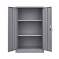 thumbnail image 4 of JINS & VICO Lockable Metal Storage Cabinet, 2 Adjustable Shelves, Gray, 4 of 7