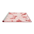 thumbnail image 2 of Ahgly Company Machine Washable Indoor Round Abstract Red Modern Area Rugs, 8' Round, 2 of 4