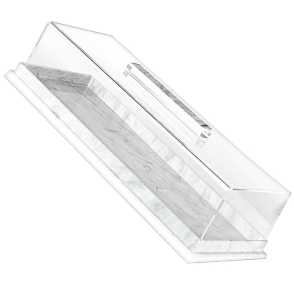 Rectangular Bakery Serving Tray Marble Effect Food Display Case With Cover
