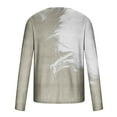 thumbnail image 4 of Tawop Mens Shirts Crew Neck Long Sleeve Graphic Gradient Khaki S, 4 of 5