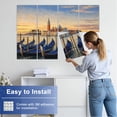 thumbnail image 5 of 8 Pack Art Acoustic Panels Sound Absorbing Venice sunrise gondolas Venice Italy Decorative Soundproof Wall Panels Self Adhesive for Nursery Game Room Office Bedroom Italy Lover 48"x32", 5 of 7