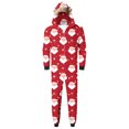thumbnail image 3 of Odeerbi Christmas Onesie Pajamas for Family Holiday Sleep Jumpsuit Long Sleeve Family Christmas Pajamas Matching Sets Dad Printed Two-piece Sleepwear Xmas Family Matching PJs Set Red, 3 of 5