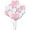 Pink/White, variant on PMU Heart Shaped Balloons 15 Inch PartyTex Premium Red, Pink and White Latex Valentines Day, Weddings, Birthdays, Anniversaries, Engagements Pkg/50