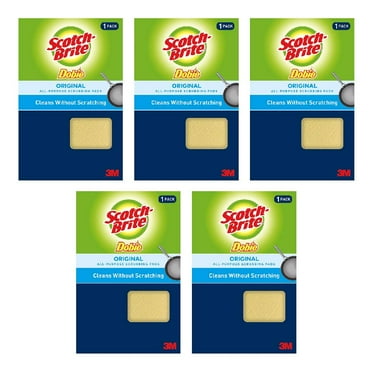 Scotch-Brite Dobie Pad 720 Scour No Scratch All Surface Original Cleaning, 5 PK