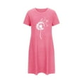 thumbnail image 4 of Somuwie Women's Oversized Short Nightgown Fashion Chest Print Short Sleeve Nightdress, 4 of 5