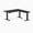 Black / Matte Black, variant on Desky L-Shape Laminate Sit Stand Desk - Natural Walnut / 59 X 29.5 X 61.5 X 20 Inches With Grommets / Matte Black