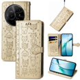 thumbnail image 1 of Funda Cartera FOXDOCK para TCL 60 NxtPaper 4G , Flip PU con Relieve de Gatos y Perros, Tarjetero y Soporte, 1 of 6