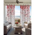 thumbnail image 4 of Red Polka Dot Blackout Curtains, Light Blocking Print Window Curtains, Abstract Modern Art Dots Watercolor Thermal Insulated Window Drapes for Living Room Kitchen Cafe 2 Panels, 104"W x 52"L, 4 of 9