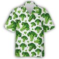 thumbnail image 3 of Camisa hawaiana con estampado 3D de pimientos, tomates y zanahorias para hombre, blusas hawaianas con estampado de verduras verdes, blusas informales con solapa, 3 of 5