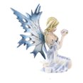 thumbnail image 2 of Figurine de Fleurs de Printemps Fairy Tenant des Ailes de Flocon de Neige Blond Gelé d'Hiver, 2 of 6