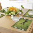 thumbnail image 4 of Ambesonne Fox Place Mats Set of 4, Jumping Animal Fresh Grass, Standard Size, Green Brown, 4 of 6