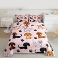 thumbnail image 2 of Castle Fairy Cartoon Dachshund Twin Comforter Sets for Preppy Kids,Kawaii Dog Bedding Set, 2 of 8