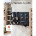thumbnail image 2 of KFFKFF Gun Rack, Wall Mount, Heavy-Duty Steel Tactical Rifle Carbine Shotgun Handgun Storage Rack, Securely Holds up to 6 Rifles and 6 Pistols, 2 of 9