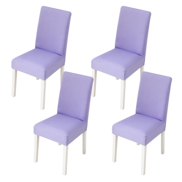 Juego de 4 fundas para sillas de comedor, fundas elásticas para sillas de color sólido, funda protectora para silla extraíble para hotel, ceremonia