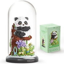 SKQIT Panda Flower Building Set for Adult Party Favors for Adult Animal Building Blocks Plant Friend Set Bonsai Tree Valentines New Year Easter Birthday Gift
