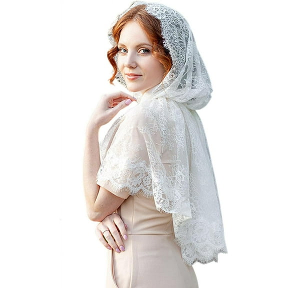 Cathedral Bridal Veils Infinity Chapel Inspired Prayer Latin Mass Lace Mantilla Church Muslim Communion Headcover Veil