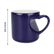 Mecorevxz Valentines Day Heart to Heart Cup Heat Sublimation Alien Couple Mug with Heart Shaped Handle(B)