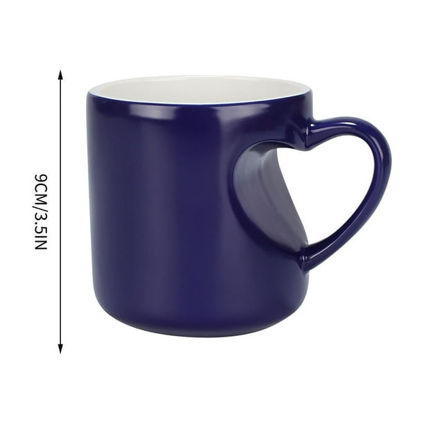 Pisexur Batería de cocina Taza de San Valentín de corazón a corazón con sublimación de calor de pareja extraterrestre con mano para la cocina del hogar