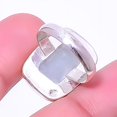 thumbnail image 2 of Aquamarine - Brazil Handmade Gemstone 925 Silver Plated Jewelry Ring s.7 A337, Valentine's Day Gift, Birthday Gift, Beautiful Jewelry For Woman, 2 of 2