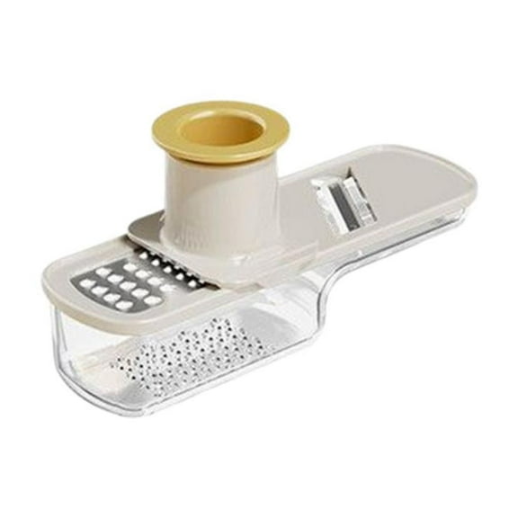 Mini Garlic Slicer & Vegetable Mandoline Cutter 3 in 1 Multi-Functional Mandoline Slicer Garlic Ginger Grinder, Veggie Mandolines & Chopper with Container for Kitchen Cooking Easy Food Processing