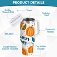 thumbnail image 2 of Yayeee 40oz Stainless Steel Tumbler with Straw and Handle Double-Wall Insulated Travel Water Bottle, Pumpkins Pattern, 2 of 8