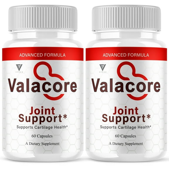(2 Pack) Valacore Maximum Strength Joint Support Supplement, Vala Core Advanced Mobility and Overall Health Formula (120 Capsules)
