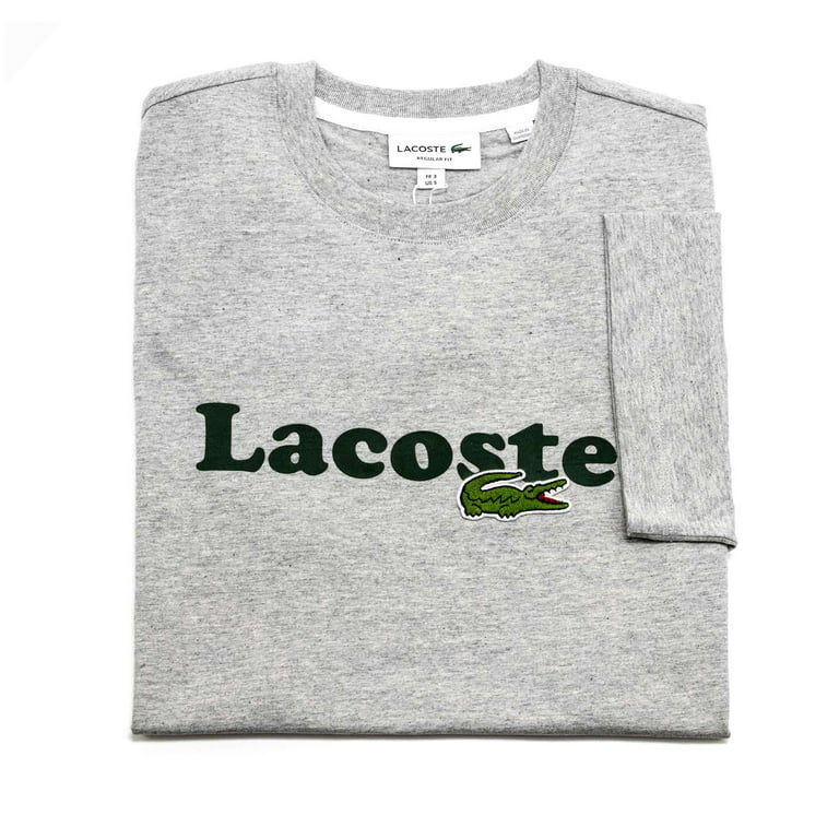 Mens Lacoste Silver Chine Lacoste and Crocodile Branded T-Shirt - 5/L