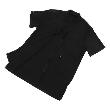 Pawsdot Waterproof Black Nylon Pet Grooming Smock for Salon Beauticians and Home Use