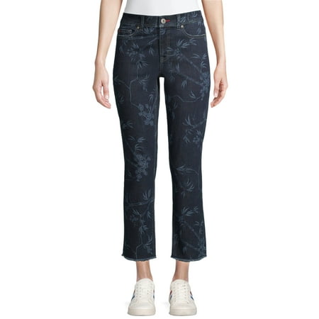 EV1 from Ellen DeGeneres Women’s Straight Jeans, Maddy Military Floral