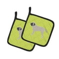 thumbnail image 1 of Carolines Treasures BB3856PTHD Anglais Damier Damier Vert Paire de Porte-Pot, 1 of 1