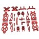 thumbnail image 2 of Accesorio de coche RC, copa trasera de Metal duradera, copa de dirección delantera para control remoto a escala 1/16 Rojo, 2 of 7