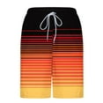 thumbnail image 5 of LIBRCLO Mens Swim Trunks with Liner 2 in 1 Quick Dry Bathing Suits Striped Tree Print Lightweight Breathable Board Shorts Summer Beach Shorts Orange XL, 5 of 6
