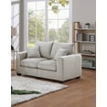 thumbnail image 6 of [Living Room 2pc Sofa Set - Ivory Corduroy, 77"x34"x35H, Plush Couch], 6 of 10