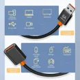 thumbnail image 5 of Cable de extensión USB 3,0 trenzado de nailon, Cable de datos macho a hembra, extensor USB, Cable de transmisión de alta velocidad para impresora de radiador, 5 of 5