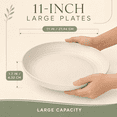 thumbnail image 4 of Homienly Reusable Dinner Plates, 8 Pack 11 Inch Large Dinner Plates, Reusable, Microwave and Dishwasher Safe, Beige, 4 of 6