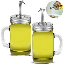 Mason Jar Cups with Pour Spout Lid - (2 Pack)