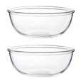 thumbnail image 1 of 2pcs Glass Bowl Fruit Salad Bowls Dessert Containers Tablewares (Transparent), 1 of 8