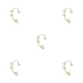 thumbnail image 3 of Qarigey Pendientes de clip exclusivos: destaque con un estilo poco convencional Auriculares estilo estrella con clase sin orificios para los Type2 NO2, 3 of 6