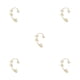 thumbnail image 2 of Aretes de clip Sonducket Elegantes aretes de plata y Oro para mujer, 2 of 6