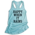 thumbnail image 1 of Happy When It Rains Tank Top, Ladies Racerback Tank Top, Goth Girl Tank, Goth Tank, Cancun, X-Small, 1 of 3