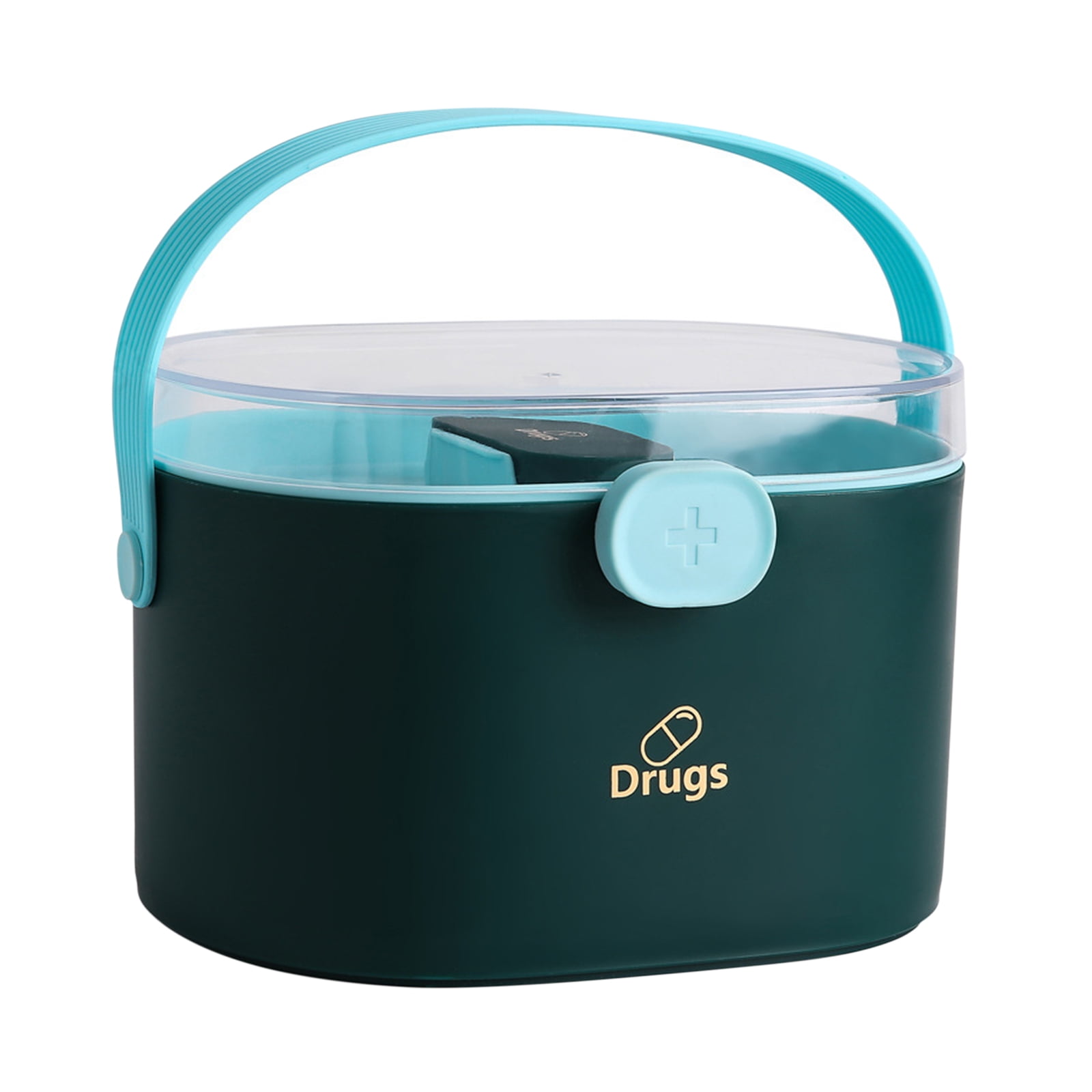 Portable Medicine Lock Box Medicine Box with Handle First Aid