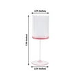 thumbnail image 5 of Balsa Circle 6 Blush Transparent 10 oz Plastic Cylindrical Wine Glasses with Long Stem Drinkware Weddings Parties Events Receptions Home Bar Cocktails Dining Tableware Decorations, 5 of 8