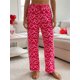 thumbnail image 5 of Pantalones de mujer para el Día de San Valentín, con estampado romántico de corazones, cintura elástica con cordón ajustable, pernera ancha y corte holgado, estilo casual para uso diario., 5 of 9