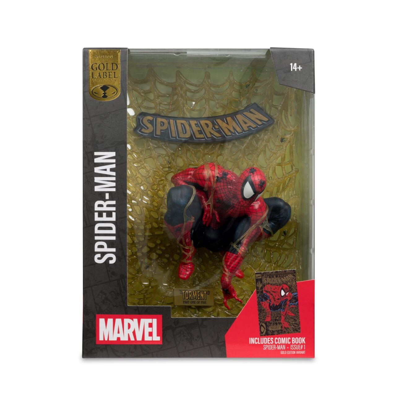 Spider-Man 1:6th Scale Collectible w/ Scene (Marvel: Spider-Man #1 [Gold Edition]) (Gold Label) - McFarlane Toys